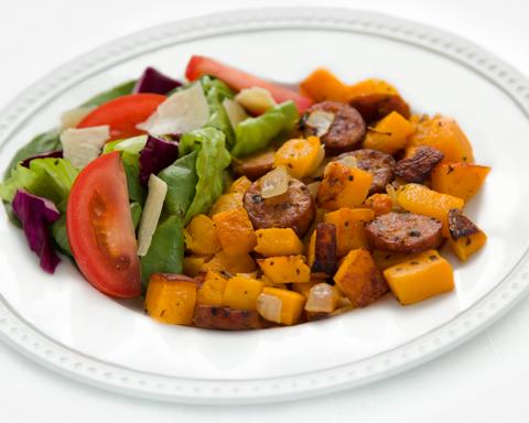 Butternut Squash with Italian Sausage
