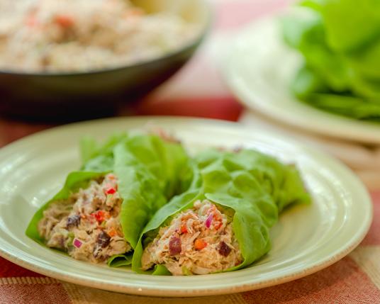 Crunchy Mediterranean Tuna Salad Wrap