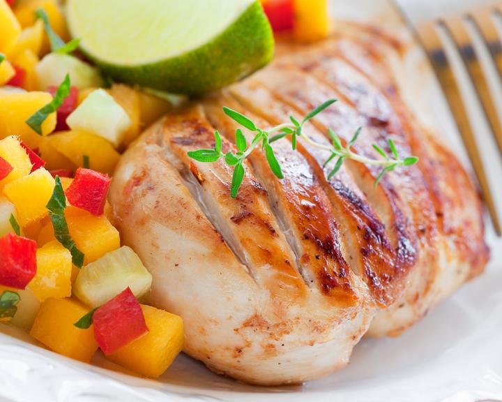 Grilled Turkey Tenderloin with Mango Salsa - Quick Recipe