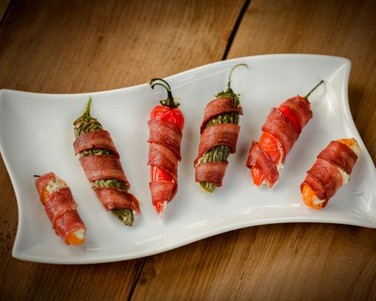 Turkey Bacon Wrapped Jalapeño Poppers