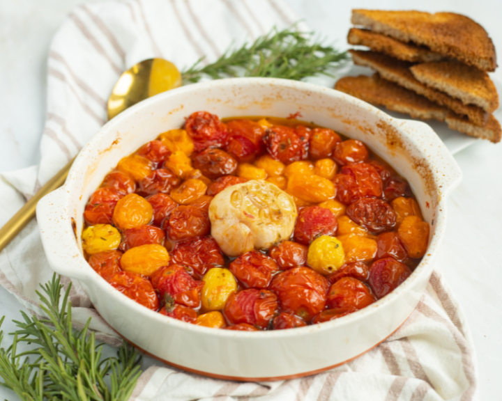 Roasted Cherry Tomatoes with Rosemary & Garlic