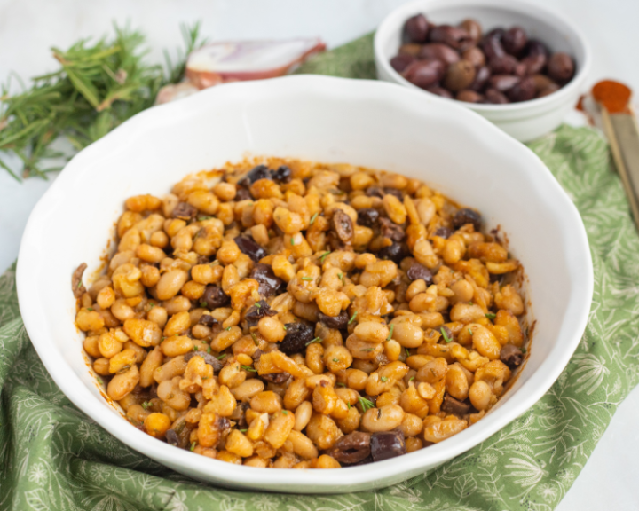 Smoked Paprika Beans with Rosemary & Olives