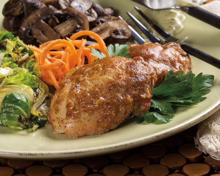 Maple-Mustard Chicken Thighs