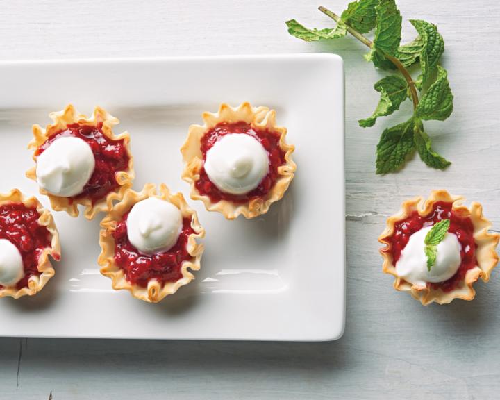 Sweet Tart Raspberry Phyllo Bites