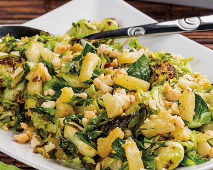 Hawaiian Shaved Brussels Sprouts