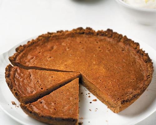 Holiday Pumpkin Pie With Maple-Ginger Crust