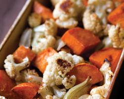 Roasted Cauliflower, Onions, And Sweet Potatoes