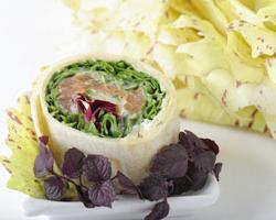 Salmon and Arugula Wraps