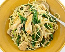 Free-Range Garlic Chicken Scampi with Arugula