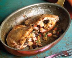 Pork Chops Stuffed with Apples and Dates