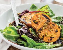 Peppercorn Pistachio Caesar-Style Salad with Chicken