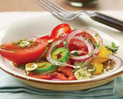 Sweet Pepper, Onion and Tomato Salad