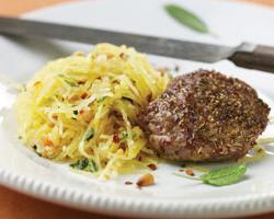 Spaghetti Squash with Pine Nuts and Sage