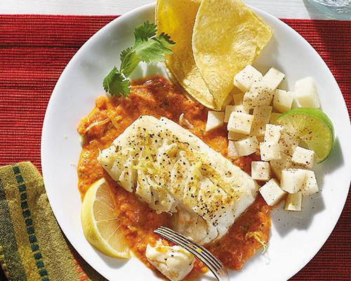 Seared Fish Fillets With Red Pepper Sauce