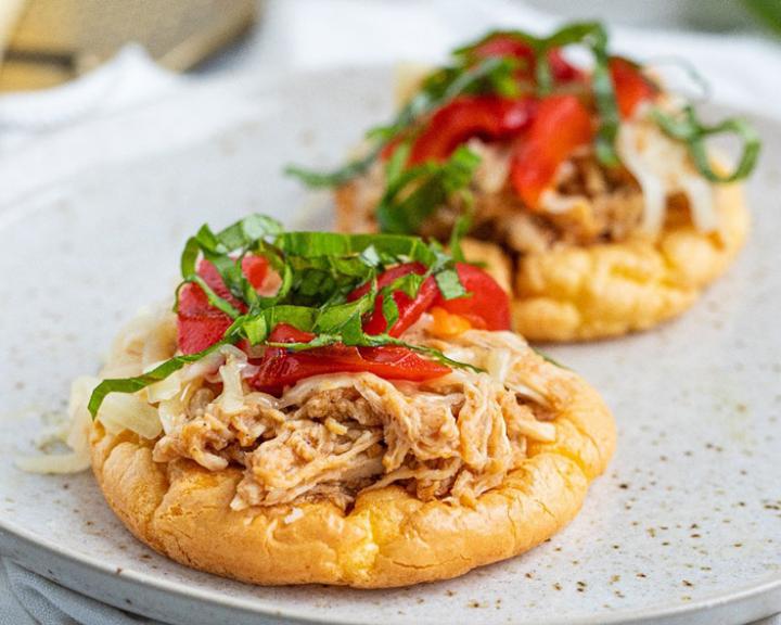 Slow Cooker Apricot Barbecue Pulled Chicken Sliders