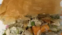 Chicken pot pie made with cooked turkey